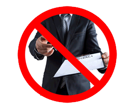 No salesmen